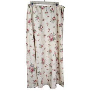 VTG 90s Lauren Ralph Lauren Maxi Skirt 14 Linen Floral Cottagecore Romantic